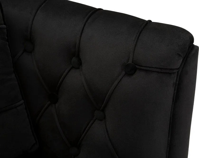 Черен кадифен диван 130 cm Budapest – Mauro Ferretti