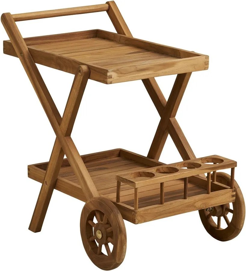 Маса за сервиране на колелца от масивна дървесина 50x86 cm Pasaku – House Nordic