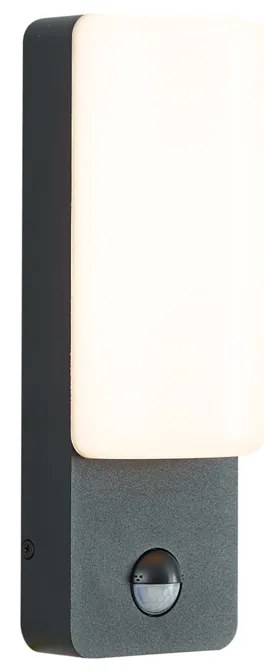 Външна стенна лампа черна със сензор за движение, включително LED - Shift