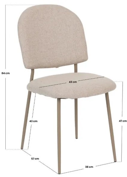 Трапезен стол atmosphera Kamili - Бежов