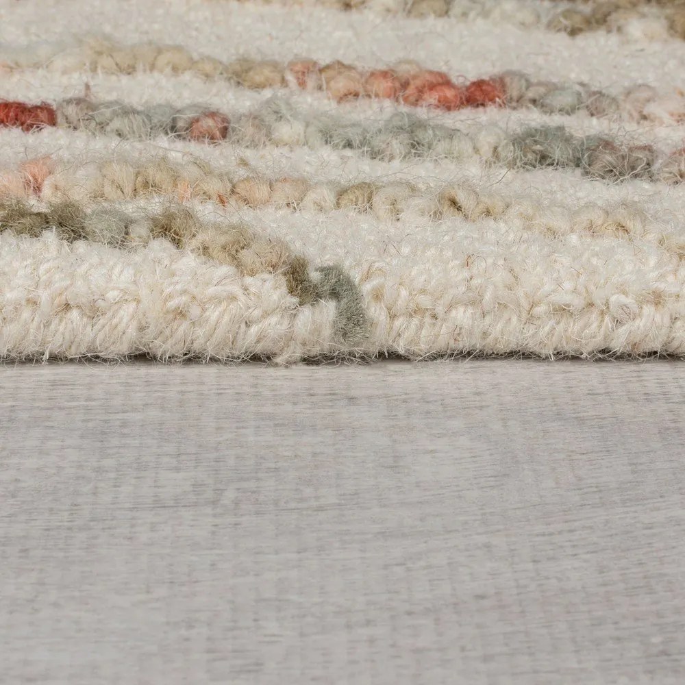 Оранжево-кремав вълнен килим 120x170 cm Abstract Swirl – Flair Rugs