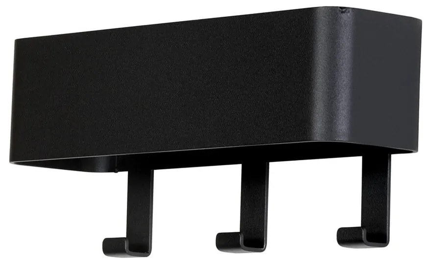 Черна метална стенна закачалка с рафт Dax Play - Spinder Design