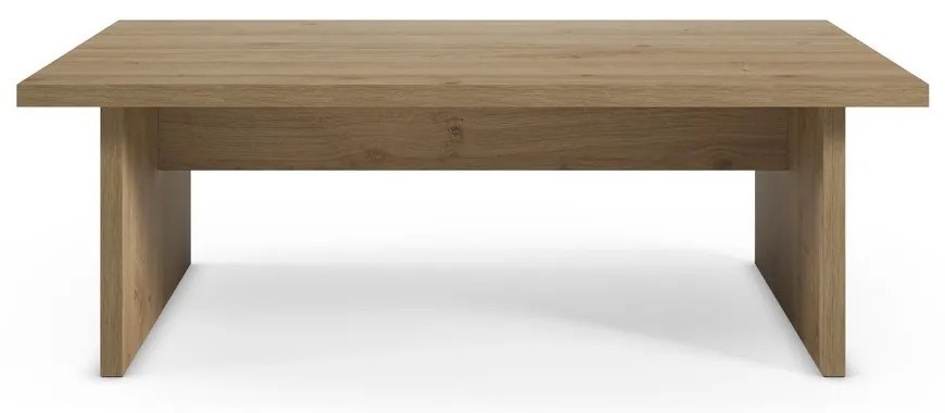 Масичка за кафе с дъбов плот в естествен цвят 70x120 cm Loana – Marckeric