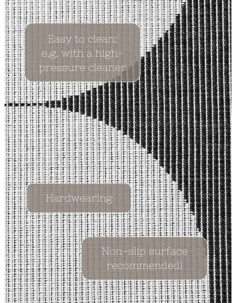 Черно-бялa пътека за открито и закрито 80x250 cm Duet Bowen – NORTHRUGS