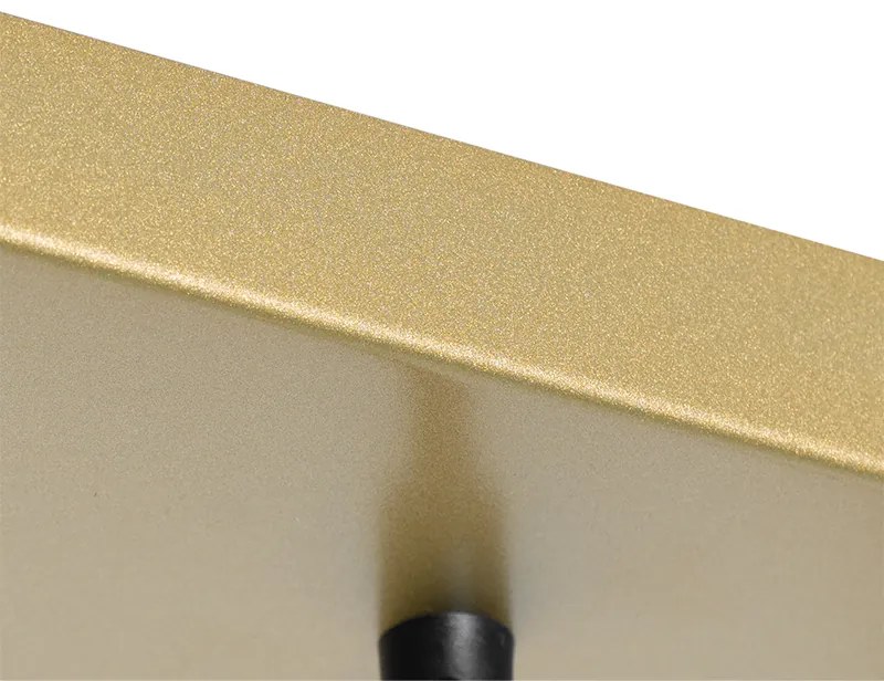 Смарт висяща лампа месинг със синьо и зелено стъкло 8 светлини вкл. 8 Wifi G95 - Sandra