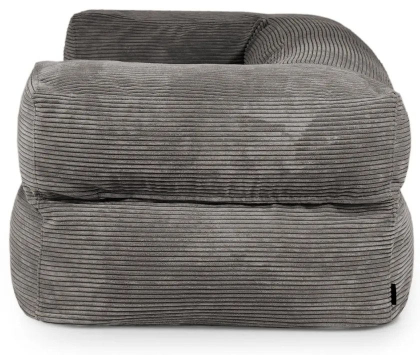 Пуф от рипсено кадифе в цвят горчица Sofa MooG – SLOWDOWN