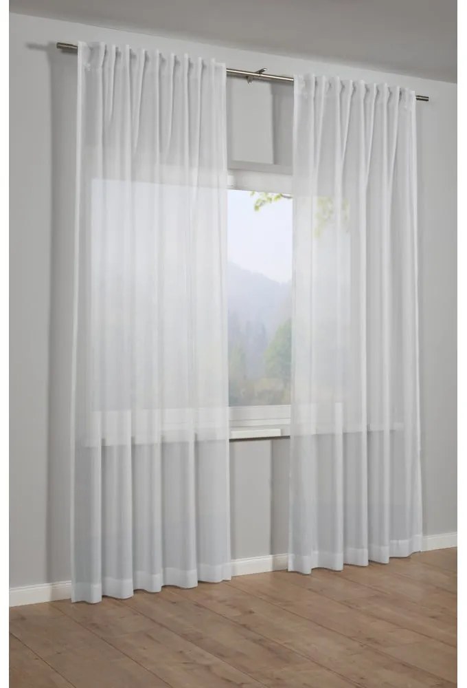 Бяла завеса 245x140 cm Jacquard-Voile - Gardinia