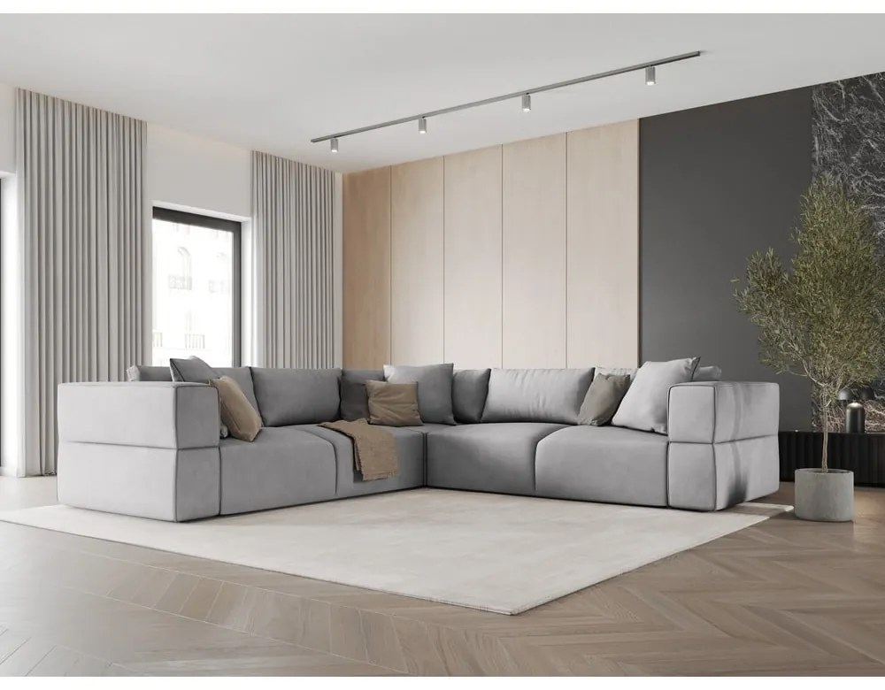 Светлосив променлив ъглов диван Esther – Milo Casa