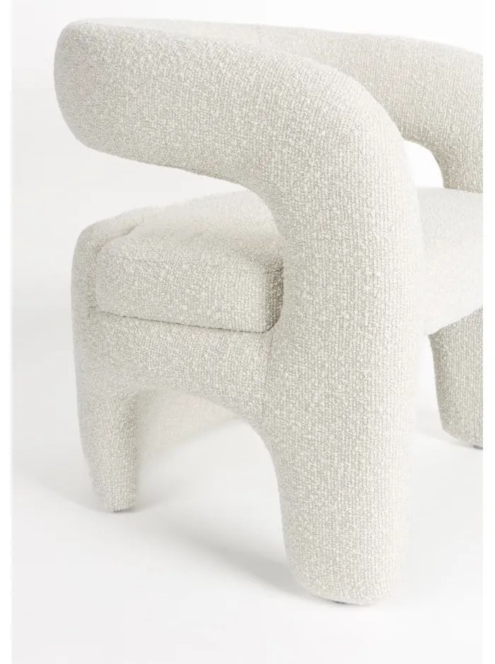 Бяло кресло от букле Nova – White Label