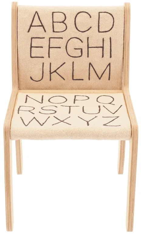 Детски стол в бежов и естествен цвят ABC – Lorena Canals