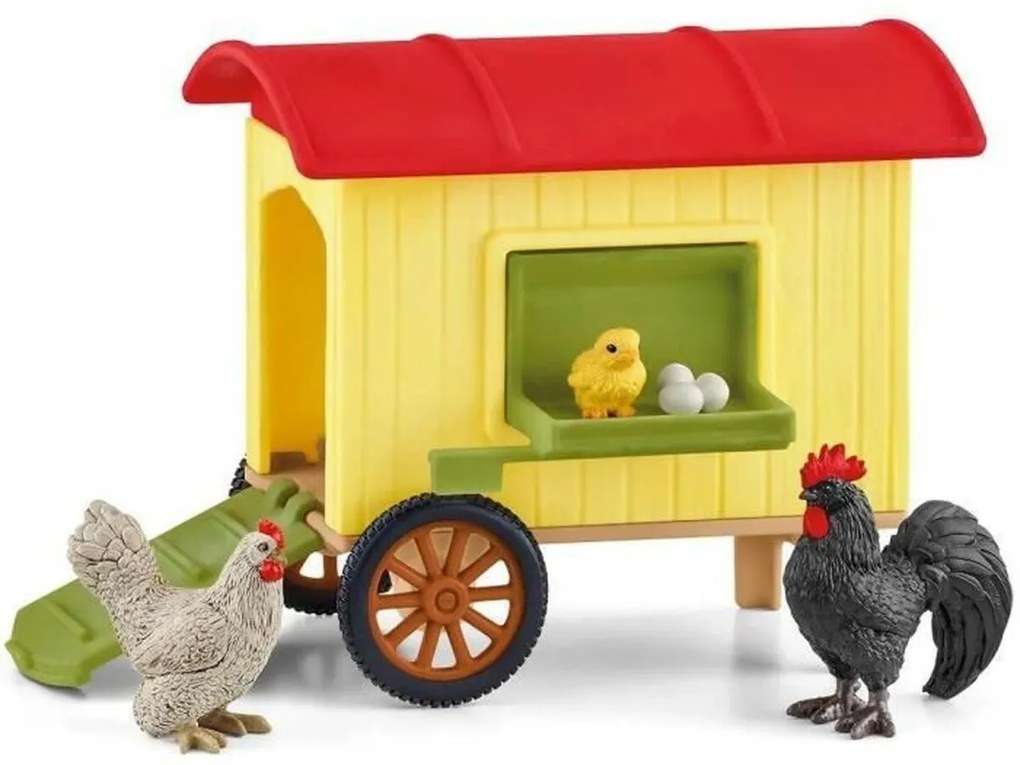 Комплект играчки Schleich Mobile Chicken Coop Пластмаса