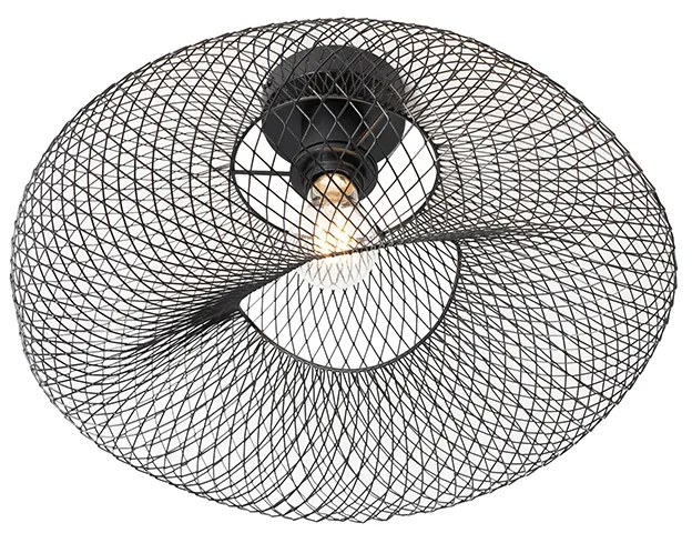 Модерна таванна лампа черна - Zora