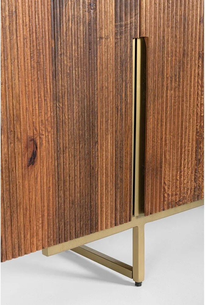 Скрин от масивно манго в златист цвят/в естествен цвят 160x75x40 cm Vilas – Bizzotto