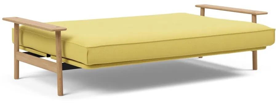 Жълт разтегателен диван със свалящо се покривало Soft Mustard Flower, 97 x 230 cm Balder - Innovation