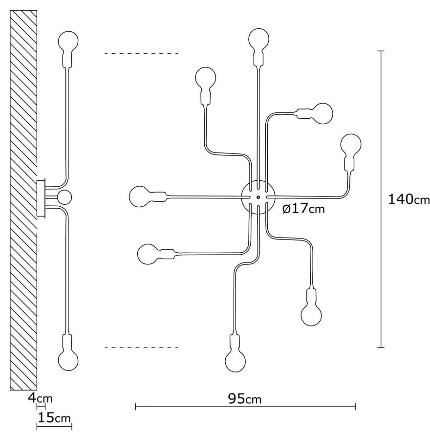 Черна стенна лампа Truva – Opviq lights