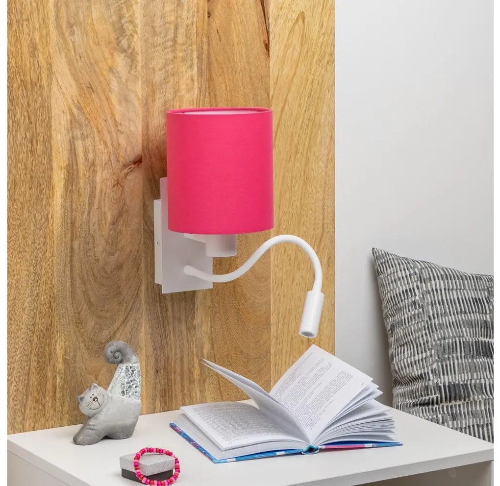 Brilagi - LED Аплик NUBILA 1xE27/25W/230V + LED/3W бял/розов