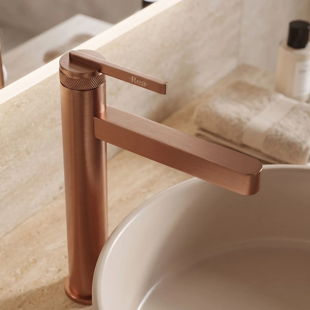 Смесител за баня Rea Grace Brush Copper High