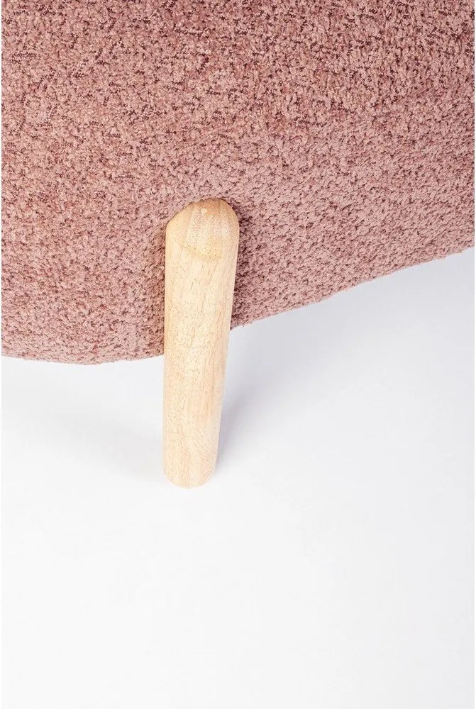 Теракотена подплатена пейка от прежда с примки от букле Dayla – Bizzotto