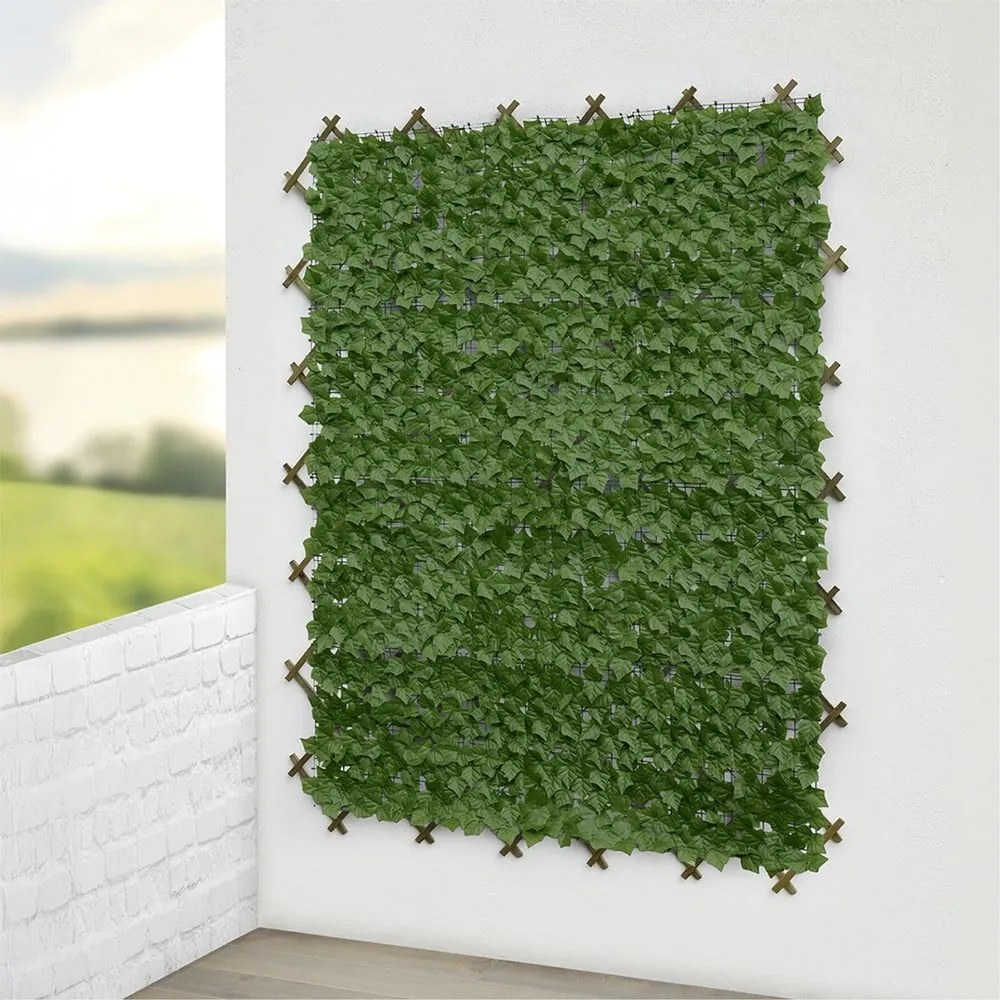 Зелен пластмасов балконски параван 100x100 cm Ivy – Maximex
