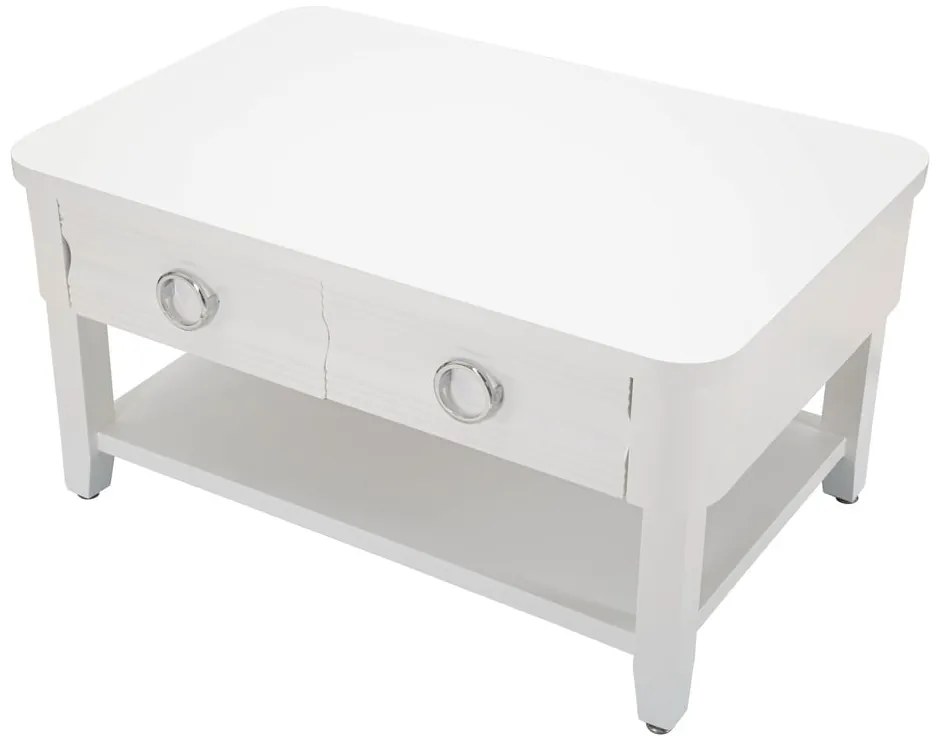 Масичка за кафе от бяла ела 60x90 cm Shine - Mauro Ferretti