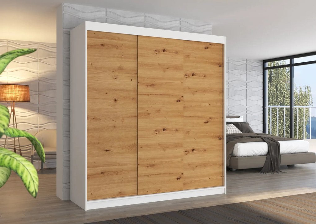 Гардероб Stalion 200 Sliding-White-Artisan