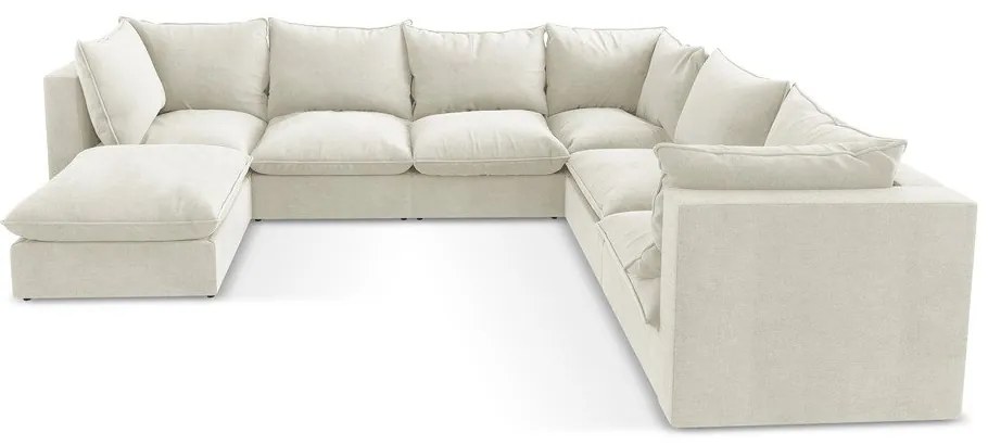 Бежов ъглов диван (десен ъгъл/U форма) Manao – Makamii