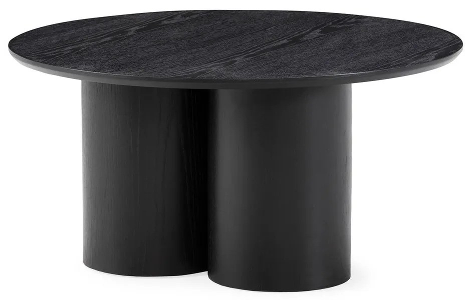 Черна кръгла масичка за кафе ø 80 cm Lua – MOME