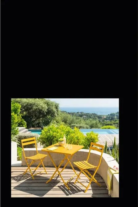 Градинска квадратна маса Hesperide Greensboro, Жълт