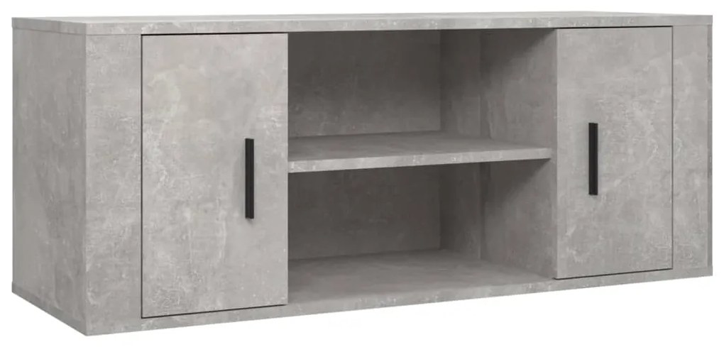 823095 vidaXL ТB шкаф, сив, 100x35x40 см, инженерно дърво