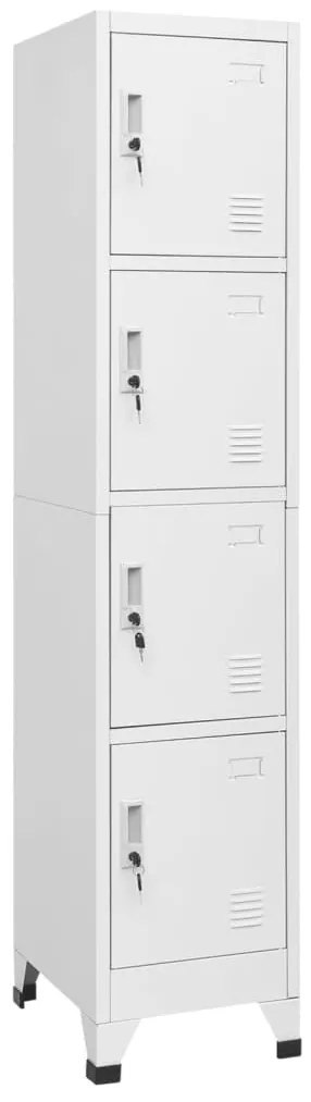 244475 vidaXL Заключващ се шкаф с 4 отделения, 38x45x180 cм