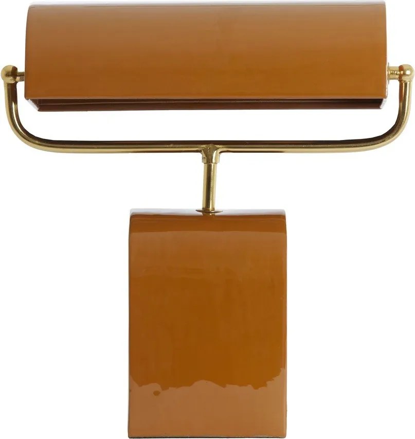 Оранжева метална настолна лампа (височина 38 cm) Cardona – Light & Living