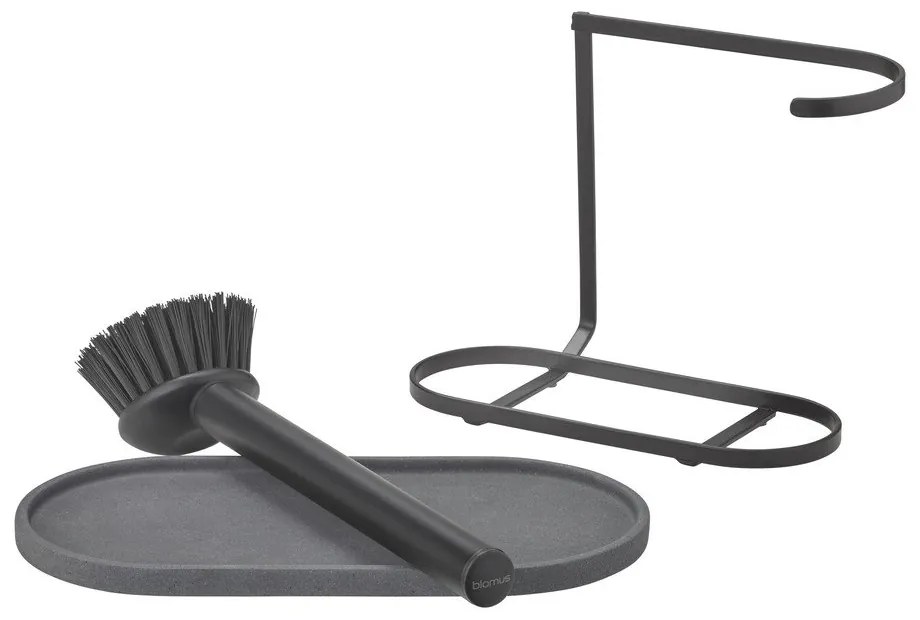 Сива бетонна стойка за перилни препарати Dhuva – Blomus