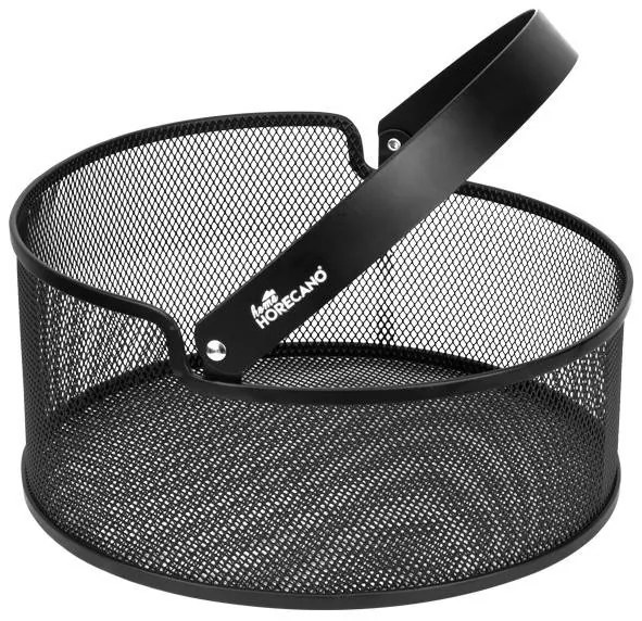 Horecano - Метална кошничка с дръжка ф25,5xh12см MATT BLACK HOME-(KM122A)