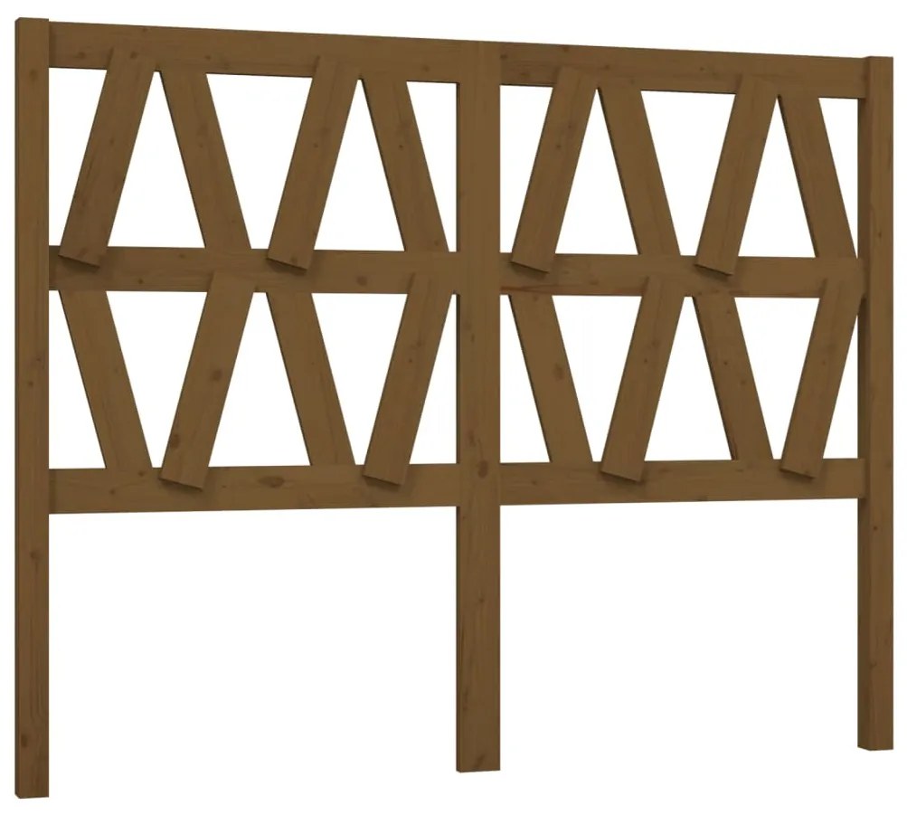 818613 vidaXL Горна табла за легло, меденокафява, 126x4x100 см, бор масив