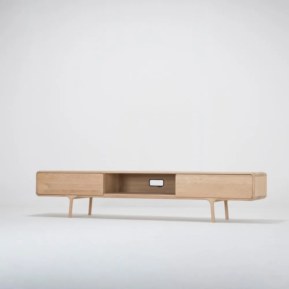 ТВ скрин от масивен дъб с 2 чекмеджета Fawn - Gazzda