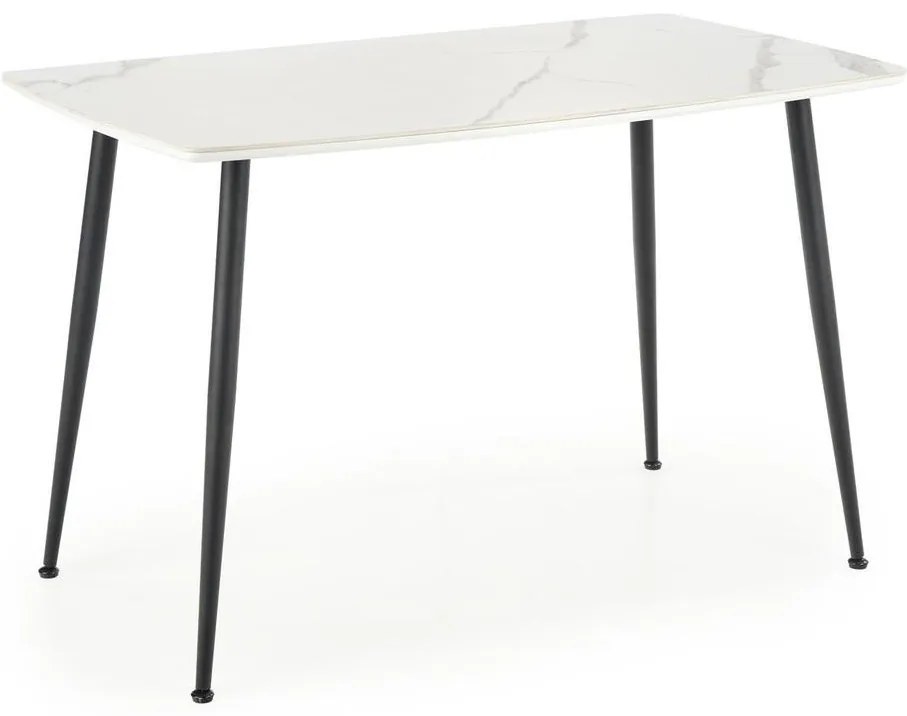 Трапезна маса ALARA, декор бял мрамор/черен