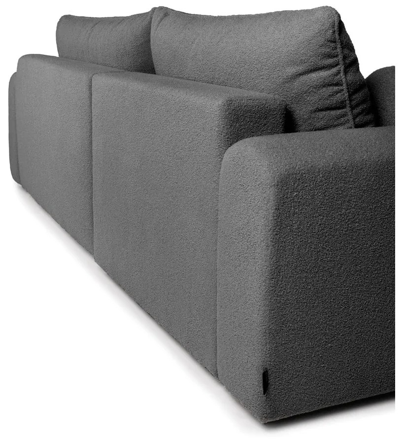 Сив разтегателен ъглов диван от букле (ляв ъгъл) Quinoa – Bonami Selection