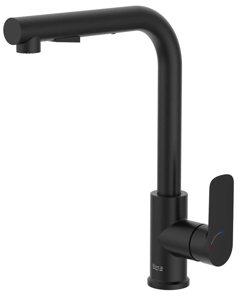 Стоящ смесител за кухня, Roca, A5A856ENB0, с въртящ, изваждащ се чучур с 2 функции