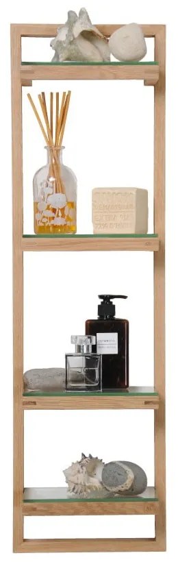 Стенен рафт от дъбова дървесина, височина 81 см Zone - Wireworks