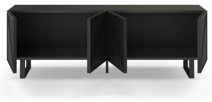Черна маса за телевизор 161x55x35 cm Peta – Marckeric