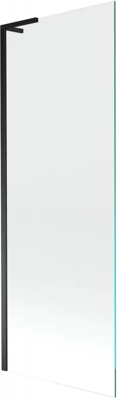 Mexen Next L преграда за вана с едно крило 70 x 150 см, прозрачна, черна - 895-070-000-03-00-70