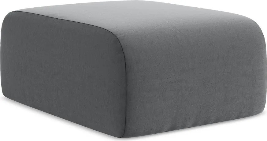 Сива кадифена табуретка Lani – Makamii