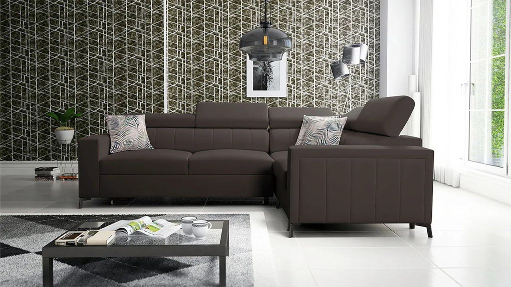 Ъглов диван Baltico II-Right-Kafe