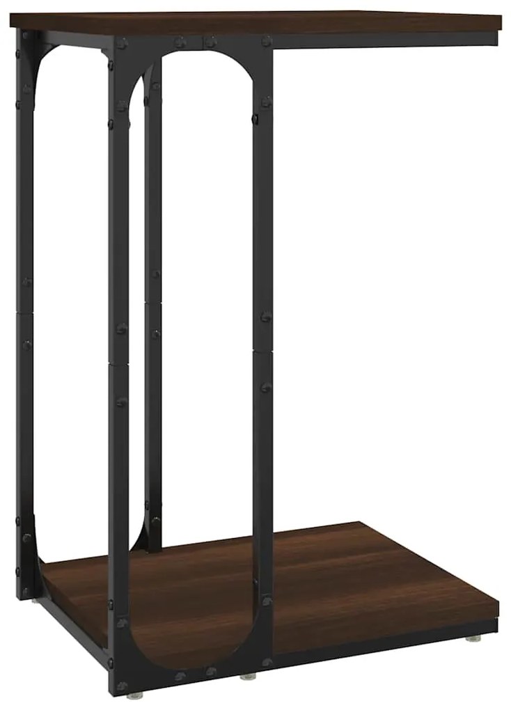825821 vidaXL Странична маса, кафяв дъб, 40x30x60 см, инженерно дърво