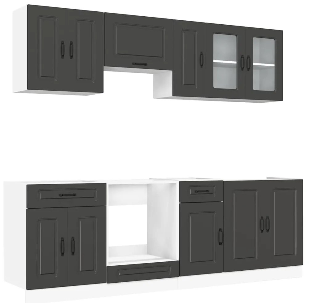 3314822 vidaXL Комплект кухненски шкафове от 8 части Kalmar, инженерно дърво