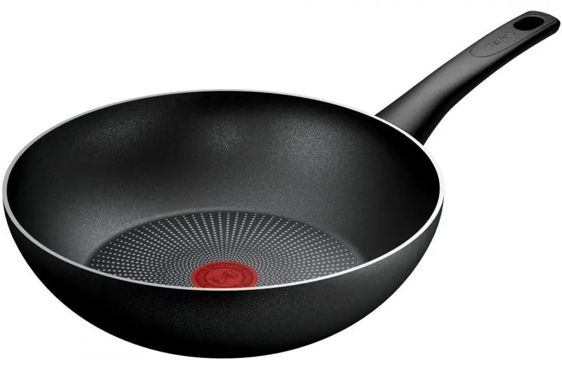 Уок Тиган Tefal C2921953 Force, 28 см, Незалепващо покритие, Thermo-Fusion, Индукция, Черен