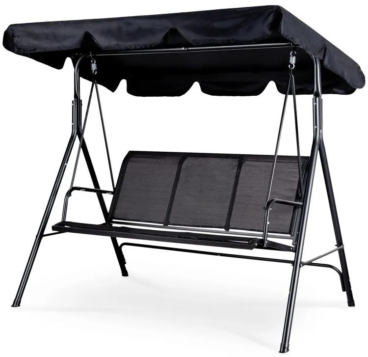 Градинска люлка за 3 лица с регулируем сенник