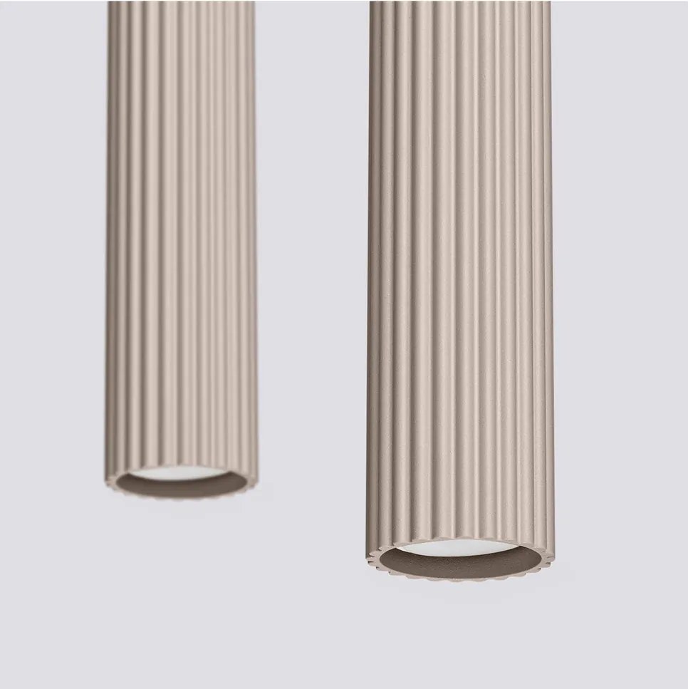 Кафяво-сиво метално висящо осветително тяло Gleam – Sollux