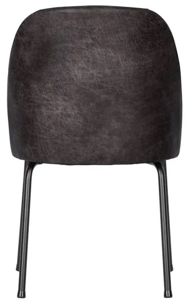 Черни кожени трапезни столове в комплект 2 бр. Vogue – WOOOD