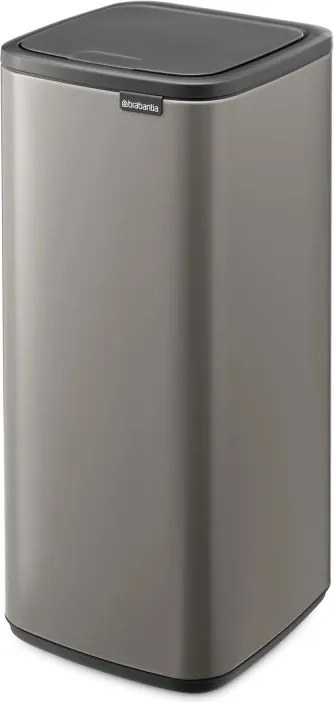 Кош за боклук Brabantia Bo Touch 1010130, 30 л, Плавно и безшумно отваряне, Голям отвор, Сив